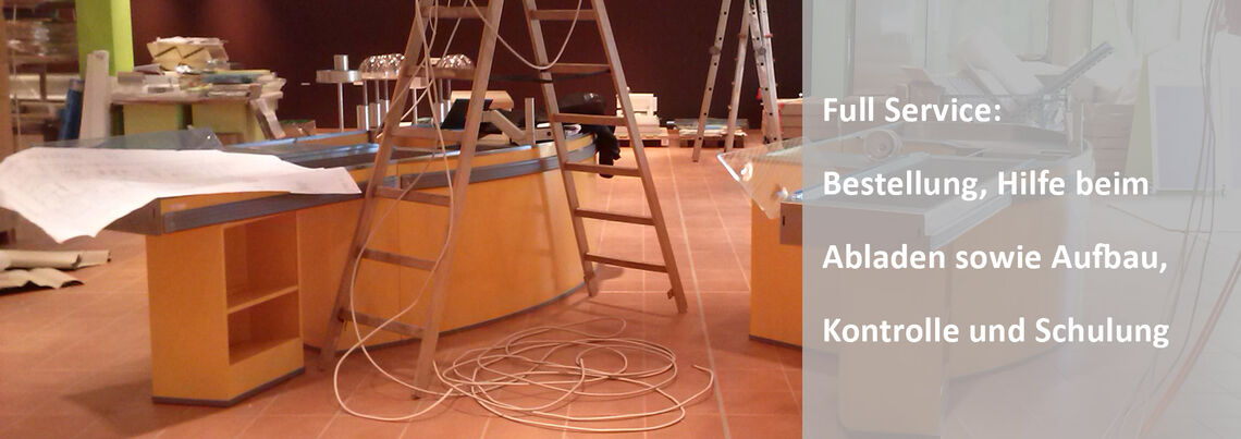 Aufbau und Inbetriebnahme von Kassentischen