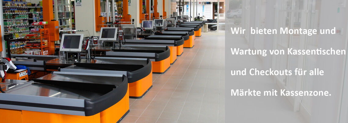 Wartung und Reparatur von Kassentischen / Checkouts